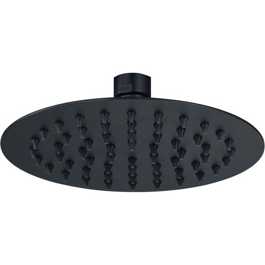 Ruby 250mm Round Showerhead - Matt Black - RUBY106793 - Bathroom Shack