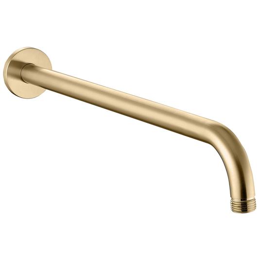 Ruby 320mm Round Shower Arm - Brushed Brass - RUBY106553 - Bathroom Shack