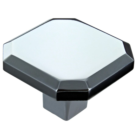 Ruby 34mm Octagonal Knob - Chrome - RUBY108528 - Bathroom Shack