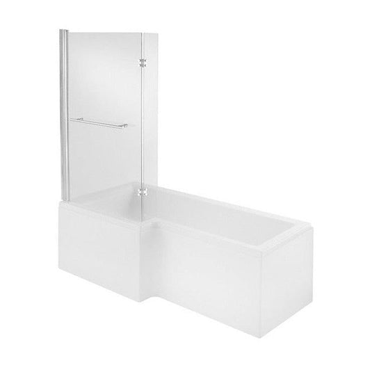 Ruby 700mm L Shape/P Shape End Panel - White - RUBY3486 - Bathroom Shack