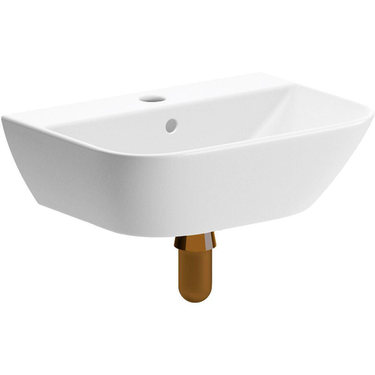 Ruby Bailey 450x320mm 1TH Cloakroom Basin & Brushed Bronze Bottle Trap - RUBY108875 - Bathroom Shack