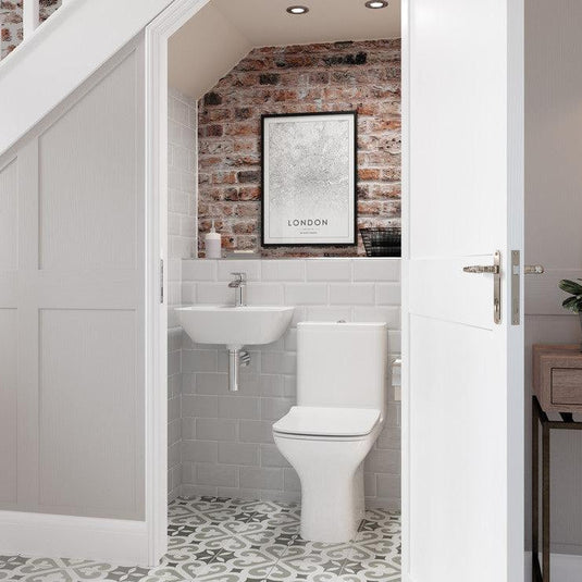 Ruby Bailey 450x320mm 1TH Cloakroom Basin & Brushed Bronze Bottle Trap - RUBY108875 - Bathroom Shack