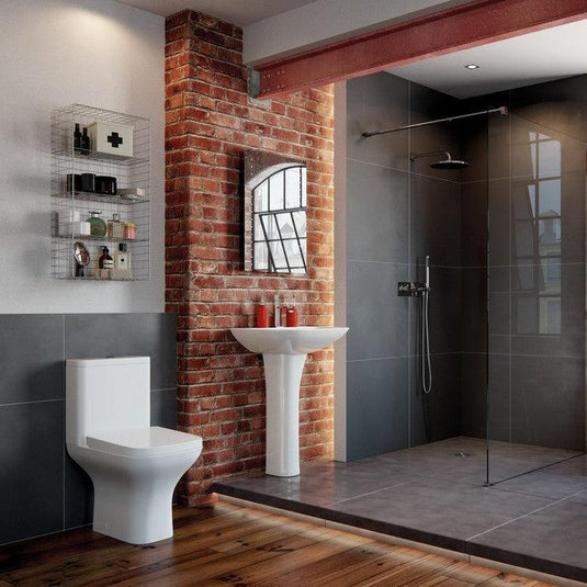 Ruby Bailey 560x450mm 1TH Basin & Full Pedestal (Boxed) - RUBY1779 - Bathroom Shack