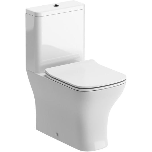 Ruby Bailey Short Projection Close Coupled Fully Shrouded WC & Slim Soft Close Seat - RUBY100527 - Bathroom Shack