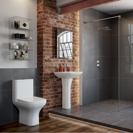 Ruby Bailey Short Projection Close Coupled Fully Shrouded WC & Slim Soft Close Seat - RUBY100527 - Bathroom Shack