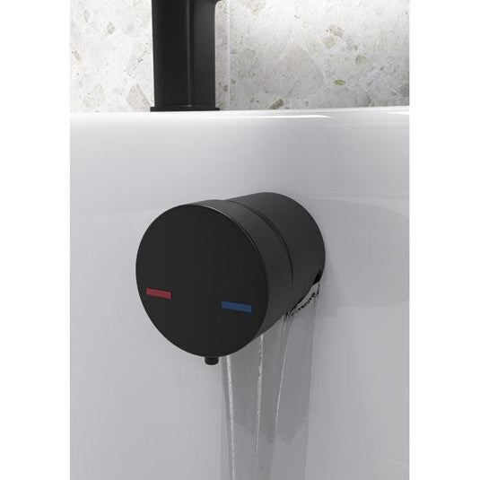 Ruby Bath Overflow Filler w/Integrated Valve - Black - RUBY108977 - Bathroom Shack