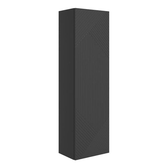 Ruby Bear 350mm Wall Hung 1 Door Tall Unit - Matt Graphite Grey - RUBY108510 - Bathroom Shack