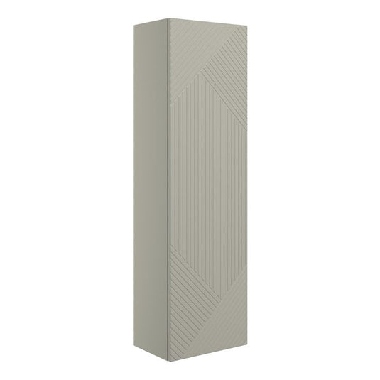 Ruby Bear 350mm Wall Hung 1 Door Tall Unit - Matt Oat - RUBY108509 - Bathroom Shack