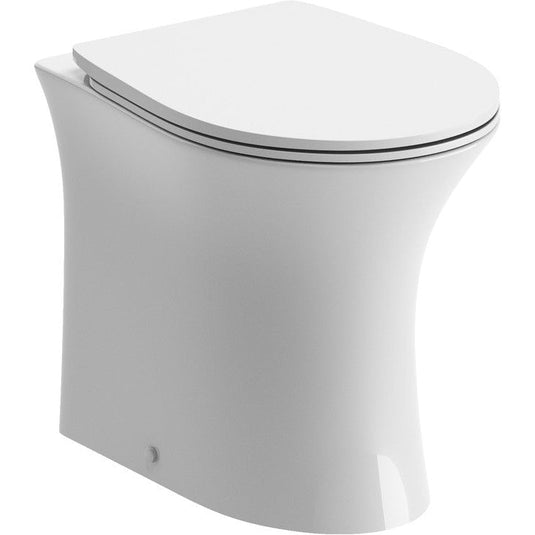 Ruby Bella Rimless Back To Wall WC & Soft Close Seat - RUBY100525 - Bathroom Shack