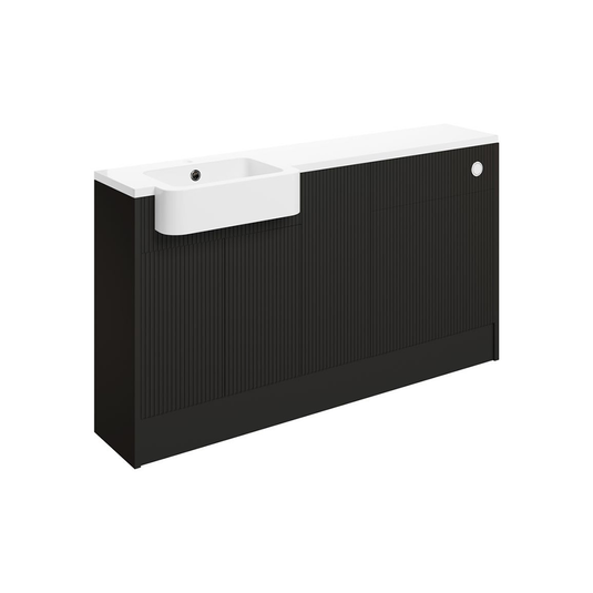 Ruby Benji 1542mm Basin / WC & 1 Door Unit Pack (RH) - Matt Graphite Grey - RUBY107090 - Bathroom Shack