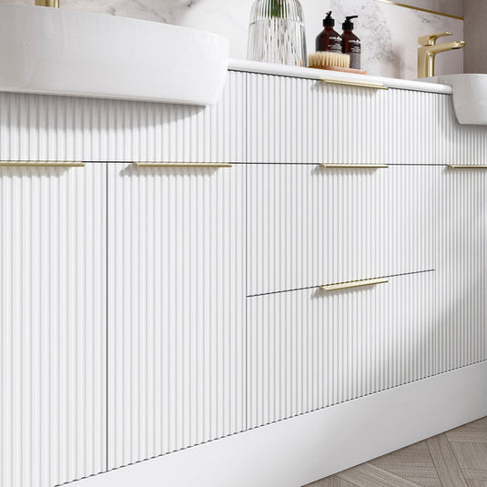 Ruby Benji 1542mm Basin / WC & 3 Drawer Unit Pack (RH) - Matt White - RUBY107102 - Bathroom Shack