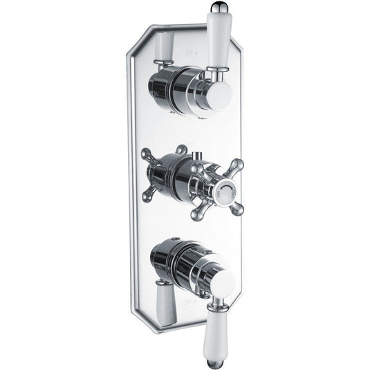 Ruby Brody Traditional Lever Thermostatic Two Outlet Shower Valve - Chrome - RUBY105882 - Bathroom Shack