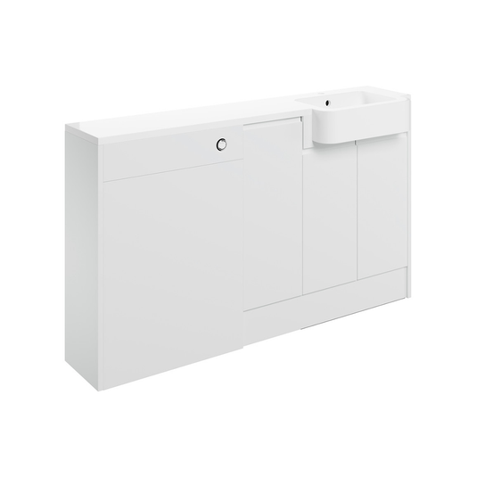 Ruby Chase 1542mm Basin / WC & 1 Door Unit Pack (LH) - White Gloss - RUBY107135 - Bathroom Shack