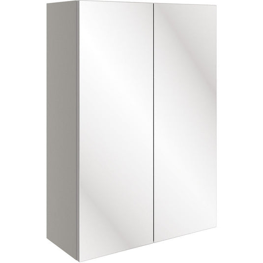 Ruby Chase 500mm 2 Door Mirrored Wall Unit - Pearl Grey Gloss - RUBY2797 - Bathroom Shack