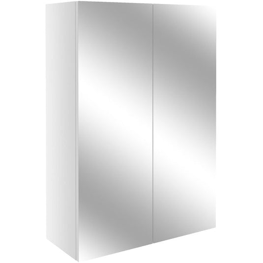 Ruby Cleo 500mm Mirrored Wall Unit - White Gloss - RUBY2662 - Bathroom Shack