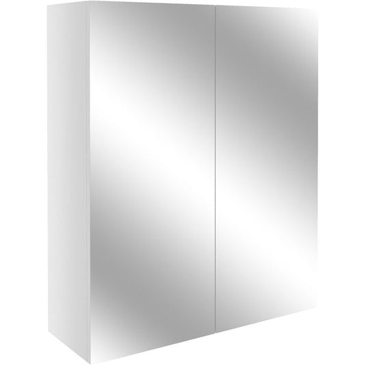 Ruby Cleo 600mm Mirrored Wall Unit - White Gloss - RUBY2664 - Bathroom Shack