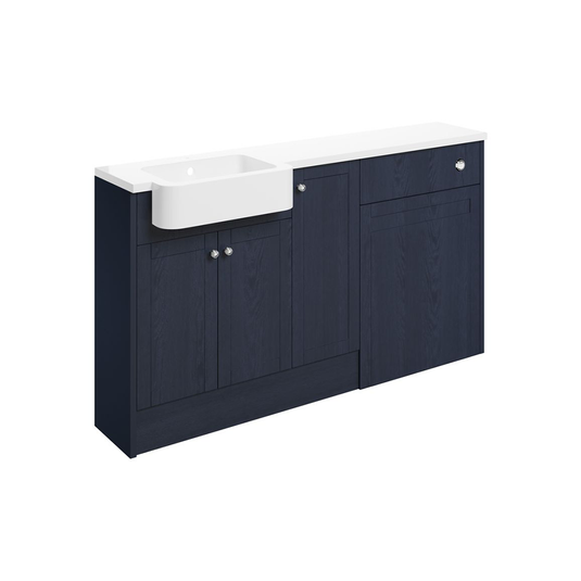 Ruby Cookie 1542mm Basin / WC & 1 Door Unit Pack (RH) - Indigo Ash - RUBY107054 - Bathroom Shack