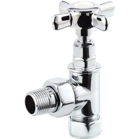 Ruby Crosshead Radiator Valves - Angled - RUBY103025 - Bathroom Shack