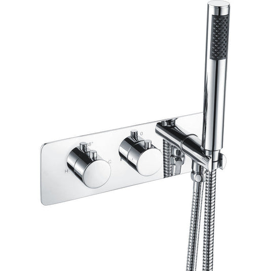 Ruby Dixie Thermostatic Two Outlet Shower Valve w/Handset - Chrome - RUBY105847 - Bathroom Shack