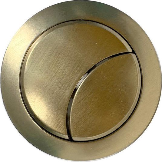 Ruby Dual Push Button Cover (Cable) - Brushed Brass - RUBY106323 - Bathroom Shack