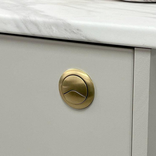 Ruby Dual Push Button Cover (Cable) - Brushed Brass - RUBY106323 - Bathroom Shack