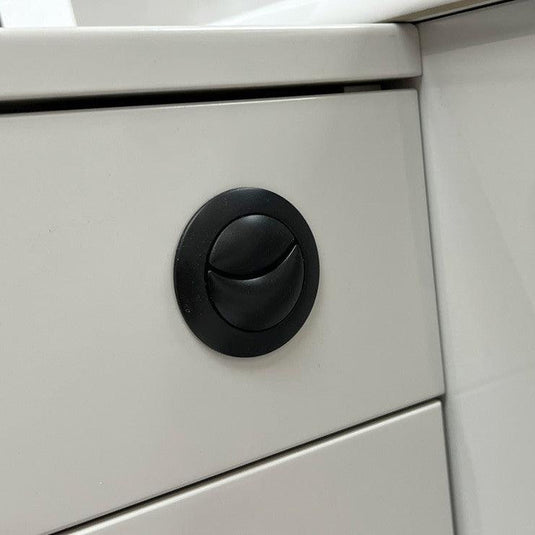 Ruby Dual Push Button Cover (Cable) - Matt Black - RUBY106324 - Bathroom Shack