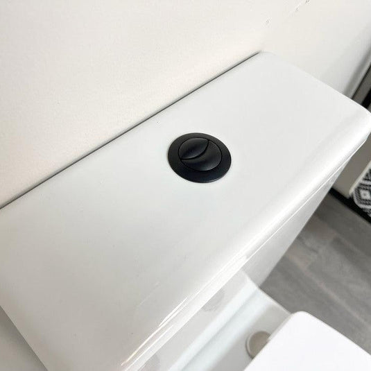 Ruby Dual Push Button Cover (Rod) - Matt Black - RUBY106326 - Bathroom Shack