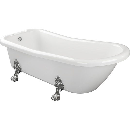 Ruby Ember Freestanding 1530x670x760mm 2TH Bath w/Feet - RUBY102811 - Bathroom Shack