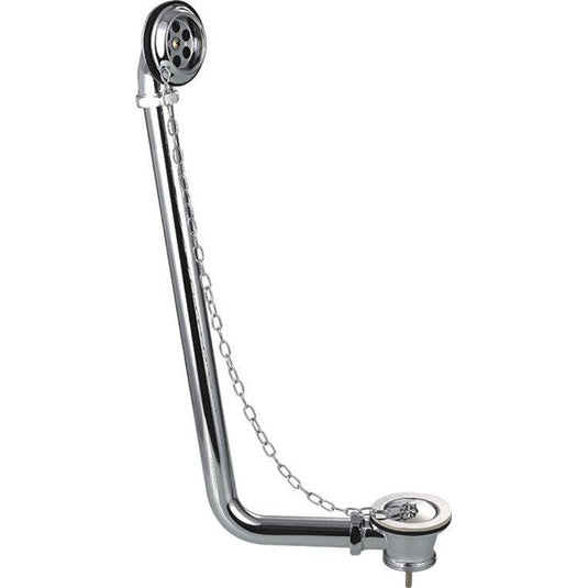 Ruby Exposed Bath Plug & Chain Waste - Chrome - RUBY4152 - Bathroom Shack