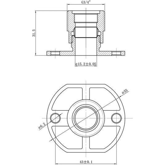 Ruby Exposed Shower Valve Fast Fitting Kit (Any) (Pair) - RUBY105879 - Bathroom Shack