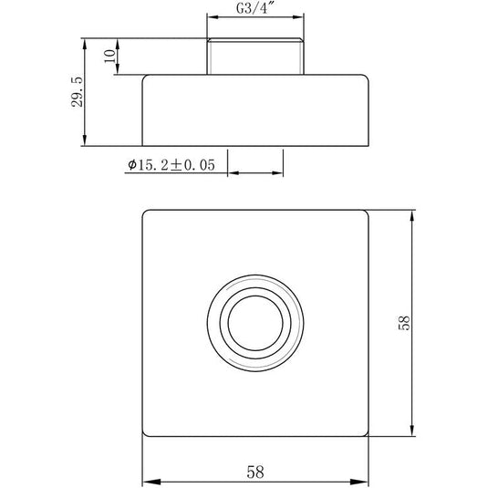 Ruby Exposed Shower Valve Fast Fitting Kit Square (Pair) - RUBY105878 - Bathroom Shack