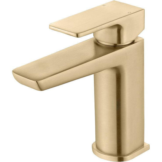 Ruby Ghost Basin Mixer & Waste - Brushed Brass - RUBY105807 - Bathroom Shack