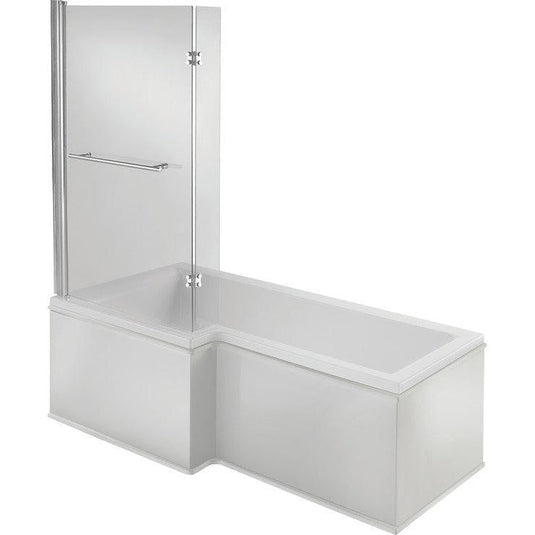 Ruby Gunner L Shape SUPERCAST 1700x850x560mm 0TH Shower Bath Pack (LH) - RUBY105605 - Bathroom Shack