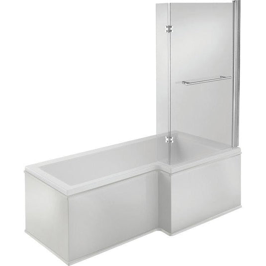 Ruby Gunner L Shape SUPERCAST 1700x850x560mm 0TH Shower Bath Pack (RH) - RUBY105606 - Bathroom Shack