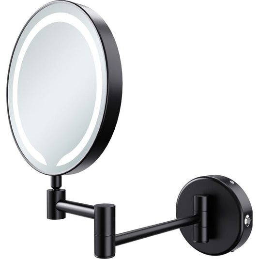 Ruby Josie Round LED Cosmetic Mirror - Black - RUBY107588 - Bathroom Shack