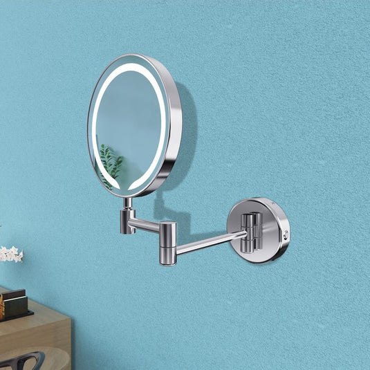 Ruby Josie Round LED Cosmetic Mirror - Chrome - RUBY107587 - Bathroom Shack