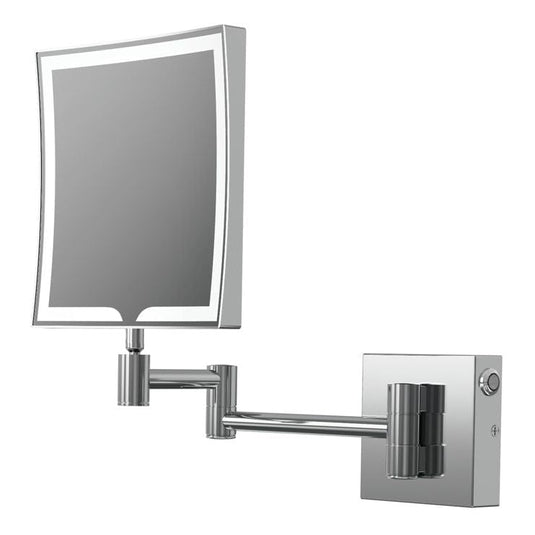 Ruby Josie Square LED Cosmetic Mirror - Chrome - RUBY107590 - Bathroom Shack