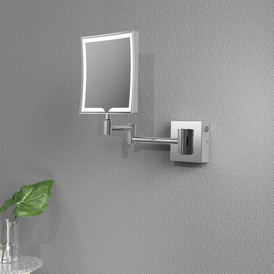 Ruby Josie Square LED Cosmetic Mirror - Chrome - RUBY107590 - Bathroom Shack