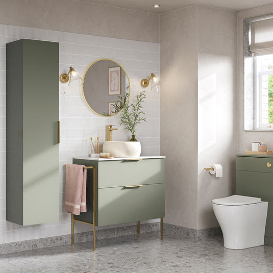 Ruby Kobe 500mm WC Unit - Matt Olive Green - RUBY106971 - Bathroom Shack