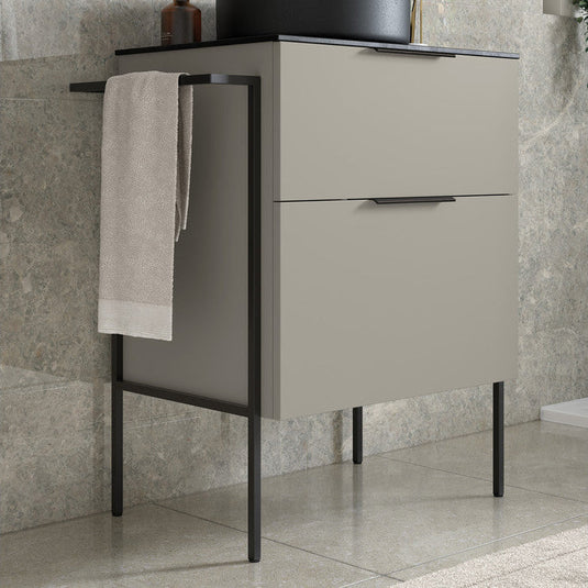 Ruby Kobe Optional Frame with Integrated Towel Rail - Chrome - RUBY106875 - Bathroom Shack