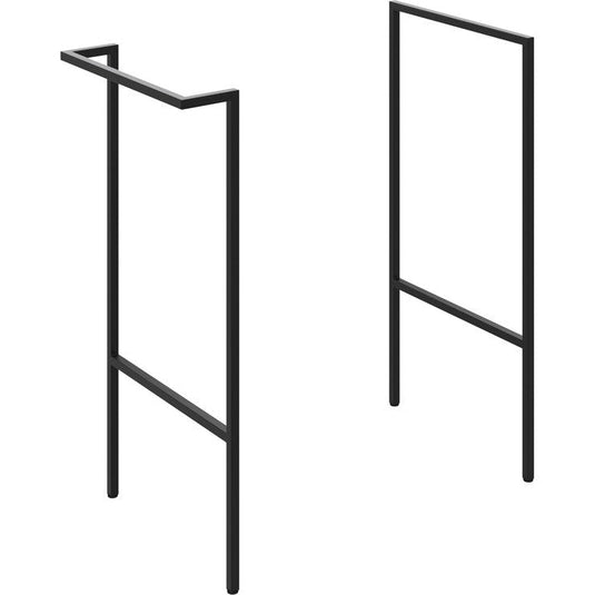 Ruby Kobe Optional Frame with Integrated Towel Rail - Matt Black - RUBY104079 - Bathroom Shack