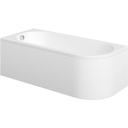 Ruby Levi J Shape 1500x725x600mm 0TH Bath w/Legs (LH) - RUBY105665 - Bathroom Shack