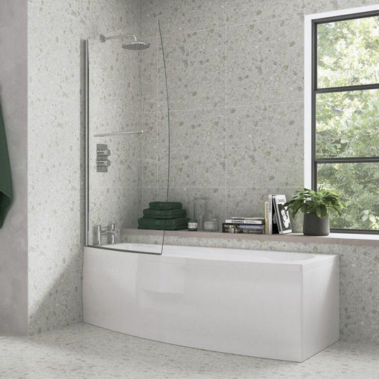 Ruby Loki Space Saving 1700x740x560mm 0TH Bath w/Legs (LH) - RUBY105659 - Bathroom Shack