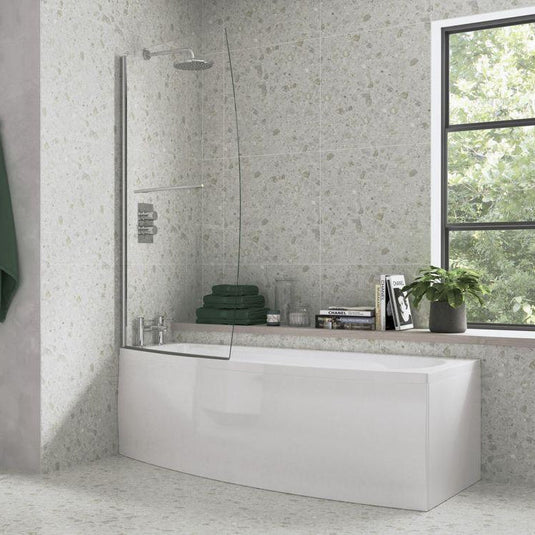 Ruby Loki Space Saving 1700x740x560mm 0TH Bath w/Legs (RH) - RUBY105660 - Bathroom Shack