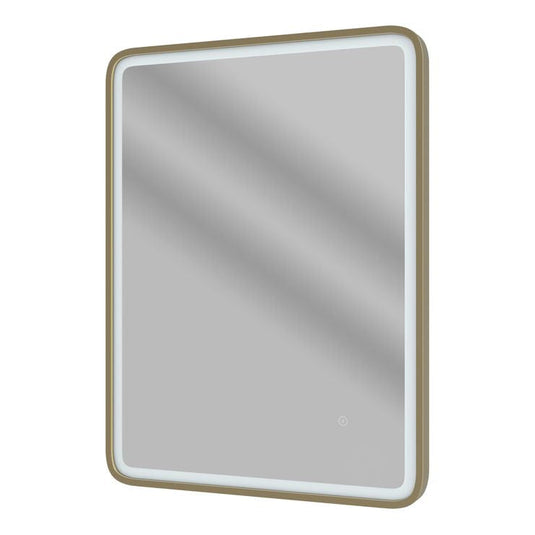 Ruby Maggie 600mm Rectangle Front-Lit LED Mirror - Brushed Bronze - RUBY109013 - Bathroom Shack