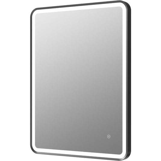 Ruby Maggie 600mm Rectangle Front-Lit LED Mirror - Matt Black - RUBY106270 - Bathroom Shack