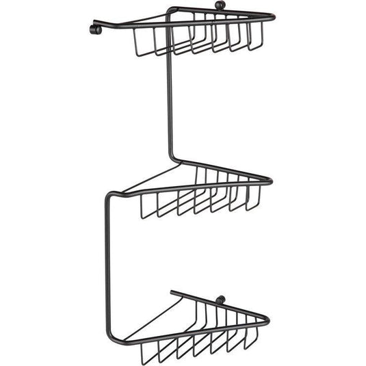 Ruby Maisie 3-Tier Corner Shower Caddy - Black - RUBY105491 - Bathroom Shack