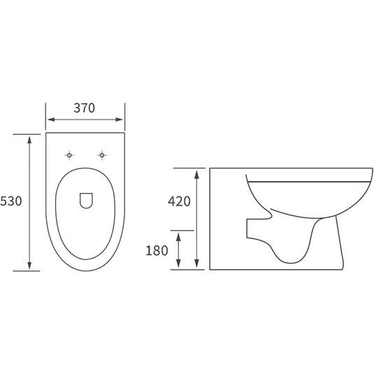 Ruby Missy Rimless Back To Wall WC & Soft Close Seat - RUBY1935 - Bathroom Shack