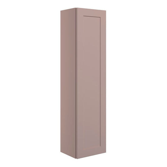 Ruby Mocha 350mm Wall Hung 1 Door Tall Unit - Matt Peony - RUBY108525 - Bathroom Shack