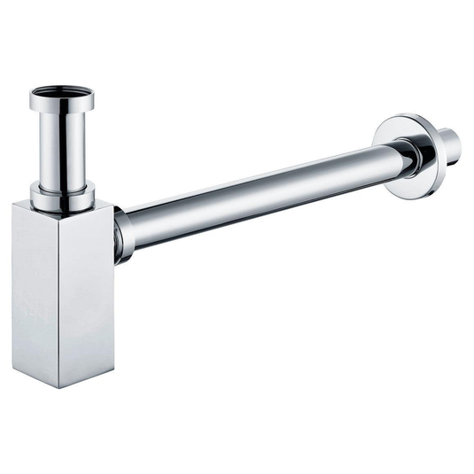 Ruby Modern Square Bottle Trap - Chrome - RUBY105681 - Bathroom Shack